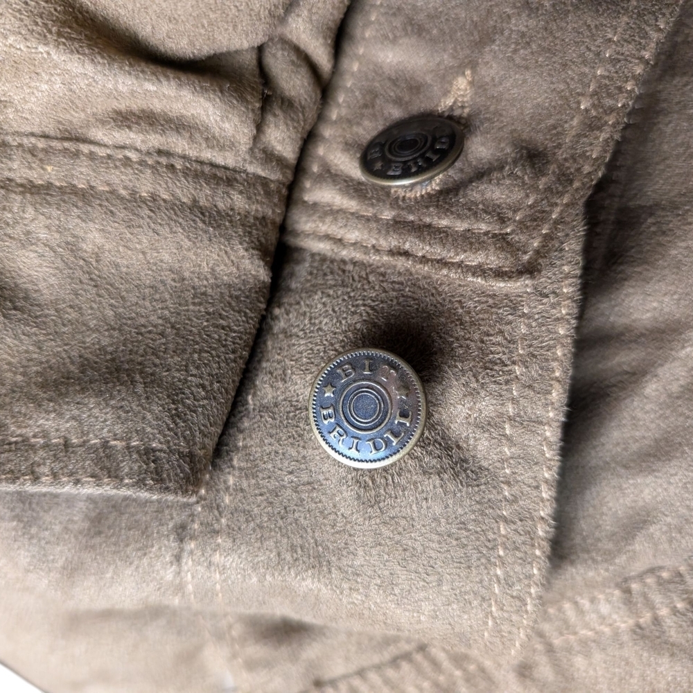 Bit & Bridle Men's Beige Tan Jacket Size XL Coat Buttons Pockets Collar Like New - Picture 5 of 12
